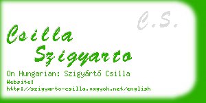 csilla szigyarto business card