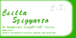 csilla szigyarto business card